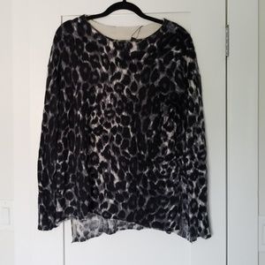 Rachel Zoe Leopard Print Sweater